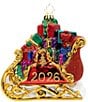 Christopher Radko 2026 Yuletide Splendor Sleigh Glass Ornament - Image 1