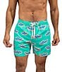 Color:Mint - Image 1 - Family Matching Apex 5.5#double; Inseam Swim Trunks