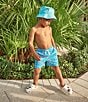 Color:Bright Blue - Image 4 - Baby Boys 6-24 Months Family Matching Mini Flamingos Swim Trunks