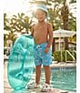 Color:Bright Blue - Image 5 - Baby Boys 6-24 Months Family Matching Mini Flamingos Swim Trunks