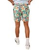 Color:Navy - Image 2 - Basils Everywear 6#double; Inseam Tropical Printed Shorts