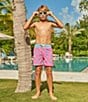 Color:Bright Pink - Image 4 - Big Boys 7-20 Family Matching Toucan Do It Swim Trunks