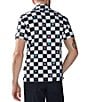 Color:Black/White/Pattern - Image 2 - Check Me Out Printed Short Sleeve Performance Polo Shirt