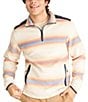 Chubbies Coastal Long Sleeve Striped Quarter Zip Quilted Jersey Pullover - Image 1