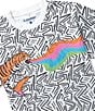 Chubbies Color Spittin' Tiger Shark Oversized Graphic T-Shirt, Color:Optic White - Image 2