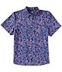 Chubbies Dark Marzipan Performance Friday Short Sleeve Shirt, Color:Navy - Image 1