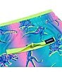 Color:Turquoise/Aqua - Image 3 - Family Matching Dino Magic Print Classic 5.5#double; Inseam Swim Trunks