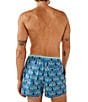 Color:Navy - Image 2 - Fan Out Classic 4#double; Inseam Swim Trunks