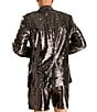 Chubbies Flippable Sequin Embellished Long Sleeve Blazer, Color:Black - Image 2