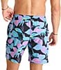 Chubbies Flourescent Funk 7#double; Tropical Print Inseam Swim Trunks, Color:Black - Image 2