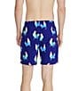Color:Navy - Image 2 - Fowl Printed 7#double; Inseam Swim Trunks