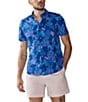 Color:Navy - Image 1 - Friday Printed Classic Fit Performance Short Sleeve Shirt