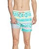 Color:Open Miscellaneous - Image 1 - Fuegos Lined Printed 5.5#double; Inseam Classic Swim Trunks