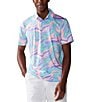 Color:Light Pastel Pink/Blue - Image 1 - Iridescent Abyss Short Sleeve Performance Polo Shirt