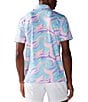 Color:Light Pastel Pink/Blue - Image 2 - Iridescent Abyss Short Sleeve Performance Polo Shirt