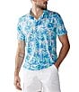 Color:Medium Blue - Image 1 - Keep Palm Short Sleeve Performance Polo Shirt