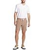 Color:Medium Brown - Image 3 - Khakinator Everywear Performance 8#double; Inseam Shorts
