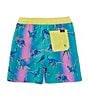 Color:Turquoise - Image 2 - Little Boys 2T-6 Family Matching Dino Delights Swim Trunks