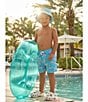 Color:Bright Blue - Image 5 - Little Boys 2T-6 Family Matching Mini Flamingos Swim Trunks