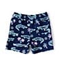 Color:Navy - Image 2 - Little Boys 2T-6 Family Matching Neon Glades Swim Trunks