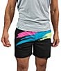 Color:Black - Image 1 - Living Colors 5.5#double; Inseam Printed Shorts