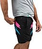 Color:Black - Image 2 - Living Colors 5.5#double; Inseam Printed Shorts
