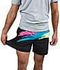 Color:Black - Image 3 - Living Colors 5.5#double; Inseam Printed Shorts