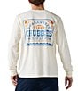 Color:Off-White - Image 1 - Long Sleeve Guaranteed Vibes Graphic T-Shirt