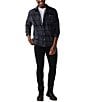 Color:Black - Image 3 - Long Sleeve Plaid Faux Flannel Shirt