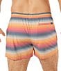 Chubbies Malibu Sunsets Classic 4#double; Swim Trunks, Color:Blue/Orange Gradient Stripe - Image 2