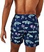 Color:Navy - Image 2 - Family Matching Neon Classic 5.5#double; Inseam Swim Trunks