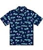 Chubbies Neon Glade Short Sleeve Performance Polo Shirt, Color:Navy - Image 1