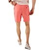 Color:Coral - Image 2 - New England Everywear Performance 8#double; Inseam Shorts
