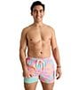 Chubbies Posh Palms Classic 4#double; Swim Trunks, Color:Orange Leaf - Image 3