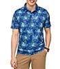 Chubbies Risk It Or Hibiscus Short Sleeve Knit Polo Shirt - Image 1