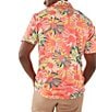 Color:Coral - Image 2 - Short Sleeve Printed Performance Polo Shirt