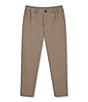Color:Medium Brown - Image 1 - Tahoes Regular Fit Flat Front Pocketed Pants