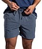 Color:Dusty Blue - Image 4 - The Amphibous 5.5#double; Inseam Stretch Hybrid Athletic Shorts