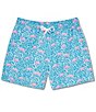 Color:Bright Blue - Image 1 - Family Matching The Domingos 5.5#double; Inseam Stretch Swim Trunks