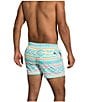 Color:Aqua - Image 2 - Family Matching The En Fuegos 5.5#double; Inseam Stretch Swim Trunks