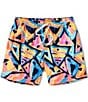 Chubbies The Exploding Nachos 5.5#double; Classic Swim Trunks, Color:Blue Abstract Triangle - Image 1
