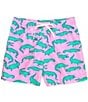 Color:Pink - Image 1 - Family Matching The Glades 5.5#double; Inseam Stretch Swim Trunks