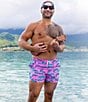 Color:Pink - Image 2 - Family Matching The Glades 5.5#double; Inseam Stretch Swim Trunks
