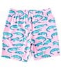 Color:Pink - Image 2 - Family Matching The Glades 7#double; Inseam Stretch Swim Trunks