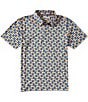 Chubbies The Motion Blur Performance Geometric Print Polo Shirt, Color:Dark Blue - Image 1