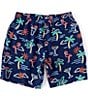 Color:Navy - Image 2 - The Neon Lights 7#double; Inseam Stretch Swim Trunks