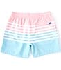 Color:Pink - Image 2 - The On The Horizons 5.5#double; Inseam Stretch Swim Trunks