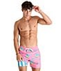 Chubbies The Pineapple Floaters 5.5#double; Classic Swim Trunks, Color:Bright Pink - Image 3