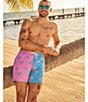 Chubbies The Prince of Prints 5.5#double; Classic Swim Trunks, Color:Bright Blue - Image 9