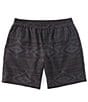 Color:Black - Image 1 - The Quest 7#double; Inseam Printed Stretch Liner Active Shorts
